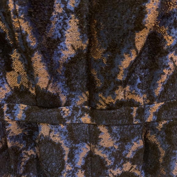 J Crew Blue & Gold Cocktail Dress - Picture 2 of 4